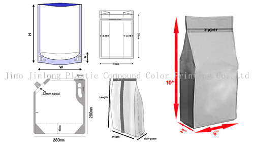 Custom Printing Coffee Packaging Bag with Various Styles