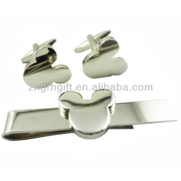 wholesale promotion tie clip cufflink set