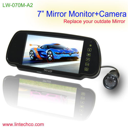 7" Car Rearview Mirror Monitor Camera System