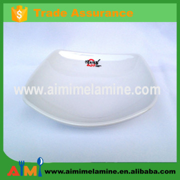 White Melamine Appetite Concave Dish