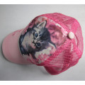 Kids Cat Sublimation Print Trucker Cap With Rope