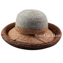 Floppy bucket hat raffia straw folding summer hat