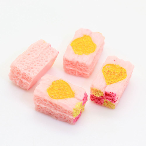 Fancy 13*20mm Leuke Cookies Koekjes Roze Grote Plaksteen Hars Voor DIY Craft Toy Kids Decor Spacer koelkast Ornament