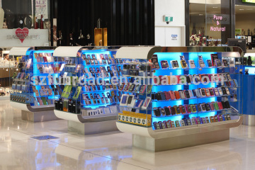 Shop counter design glass store mobile phone display showcase