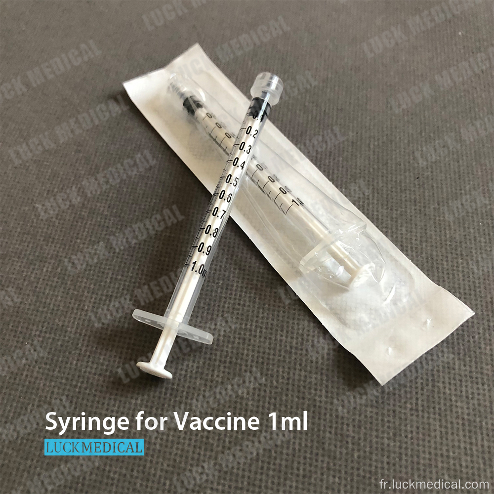 Syringe 1cc sans aiguille pour le vaccin