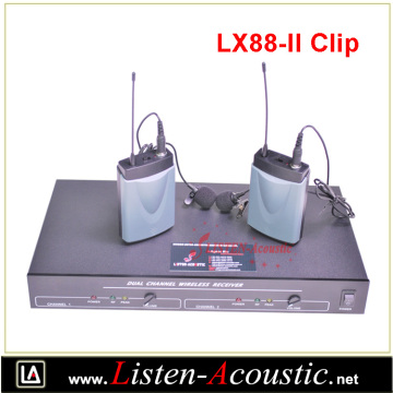 LX88-II Clip Hands Free Wireless Tie Clip Lapel Microphones