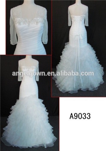 short sleeve wedding dress mermaid imported from china