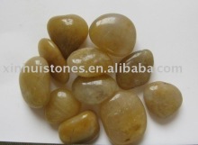 yellow polished pebble