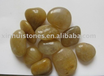 yellow polished pebble