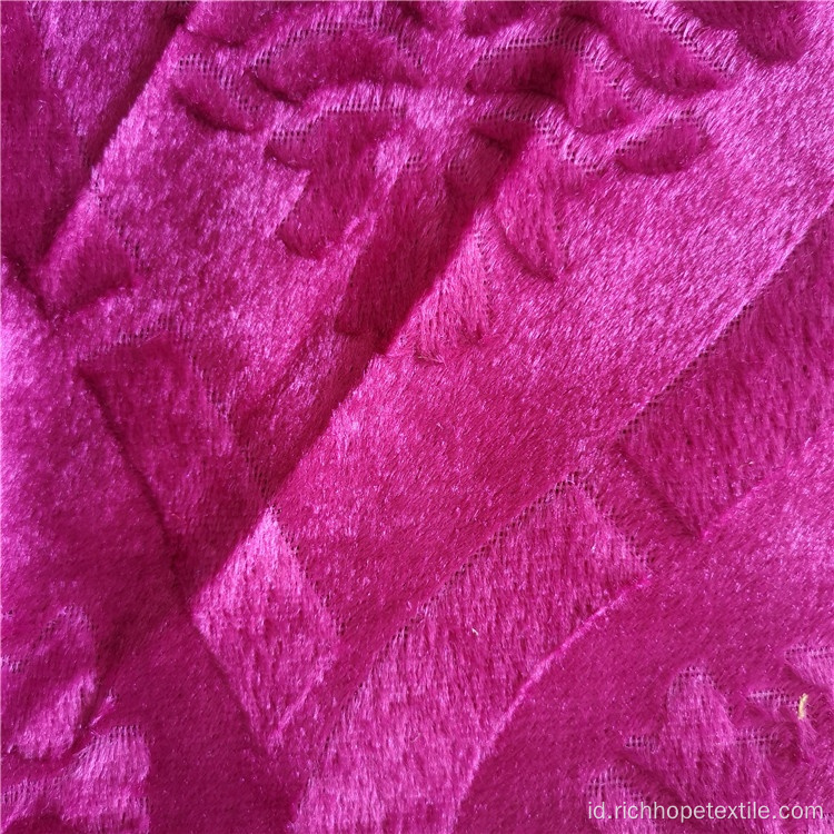 Fashion Velvet African Garment Fabric Rajutan 100% Polyester