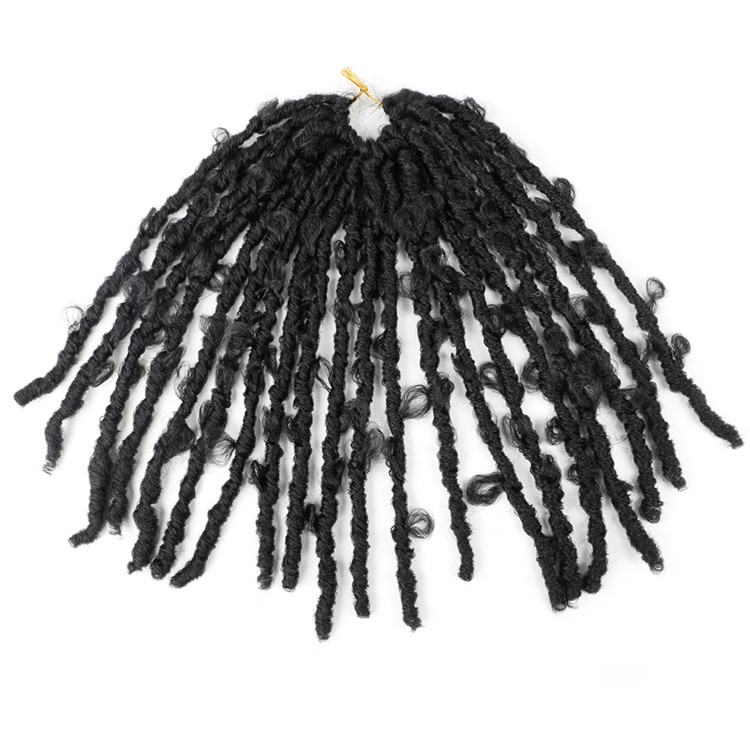 Wholesale Butterfly Locs Crochet Braids Butterfly Bob Faux locs Messy Soft Dreadlocks Twisted Pre Looped Hair