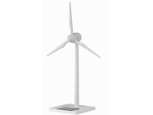 White primary color Solar Powered Small Plastic Windmill