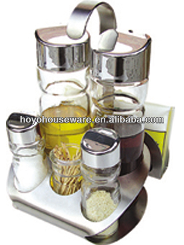 glass cruet oil and vinegar set