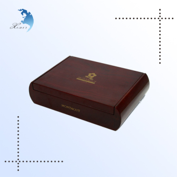 High quality logo printing plywood gift box