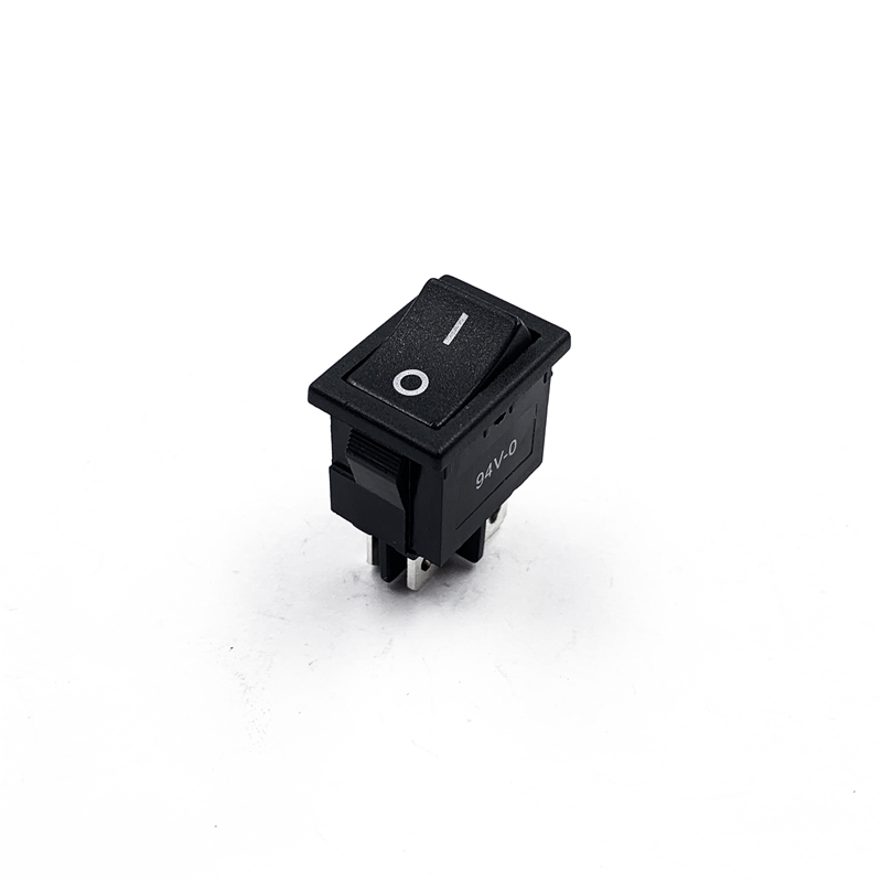 JEC JS-626PA-Q-BB-3H 4PINS black square rocker switch small light switch for home use