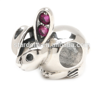 Bunny 925 sterling silver bead charm