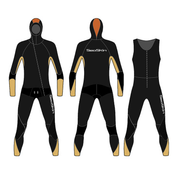 Seackin Neoprene Hooded 6/5mm Δύο κομμάτια καταδύσεων Wetsuits