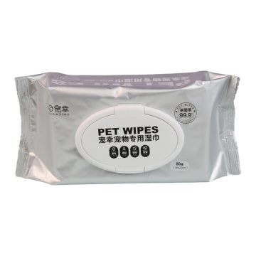 Custom Alcohol-Free Deodorizing Pet Grooming Wipes