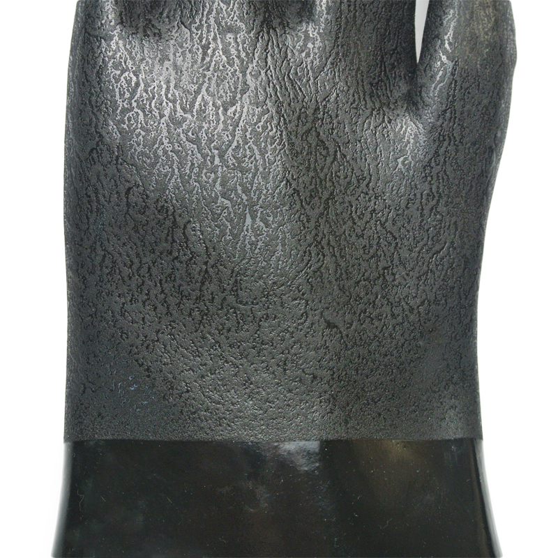 black pvc supported gloves