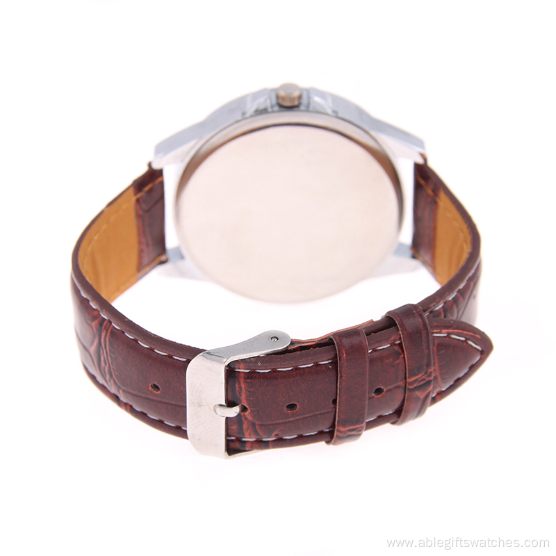 Hot sale Silver Luxuruy Leather Watches