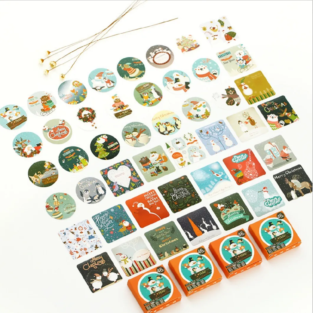 Christmas Greeting Sealing Sticker Decorating Books