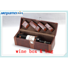 with metal lock wine box,gife box