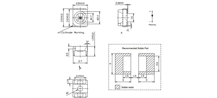 3528 SMD LED Size