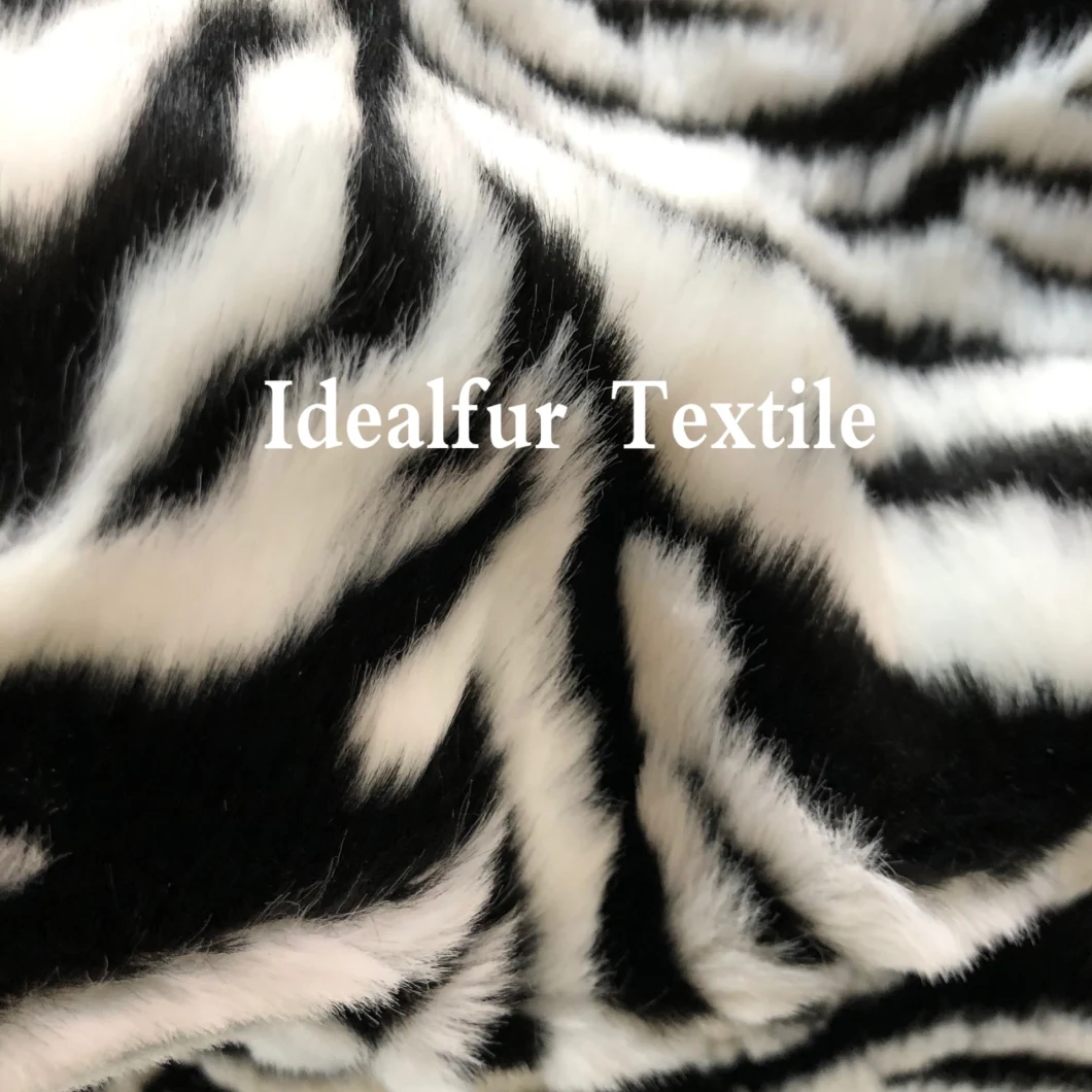 Zebra Jacquard Two-Color Soft Fake Raccoon Fur