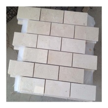 Subway Mosaic Beige Marble Crema Marfil for Projects