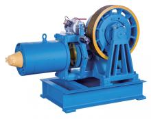 Geared Elevator Traction Machine / Motor , VVVF Drive YJ200