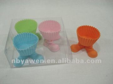 4pcs pack silicone cupcake mold
