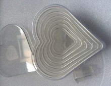 8PCS Heart wave Shape Cake Molds Fondant Decorating Cookie Cutter