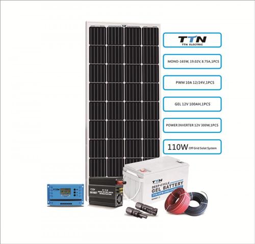 100W 110W 120W Off Sistema solar de grade