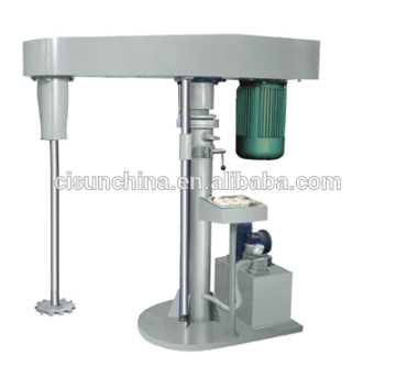 Pneumatic lifting dispersion mixer for coating