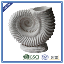 ocean series poly resin Waved shell vase