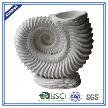 ocean series poly resin Waved shell vase