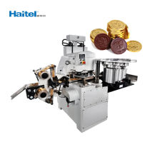 Haitel Coin Chocolate Packing Machine with Covering and Knurling