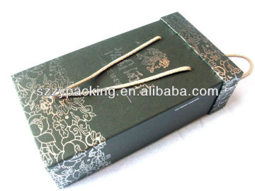 1PC packed black wine carry cardboard box