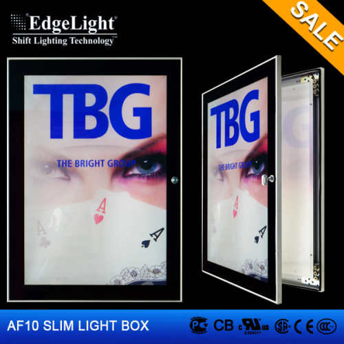 Edgelight High Efficiency ultra slim aluminum light in the box limited for advertising