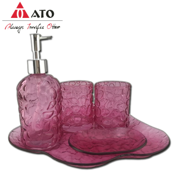 Modern bathroom vanity set glass bath accessory set