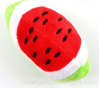 fruit shape interactive squeaky dog chew toy set
