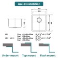 ODM OEM R25 Bar Preparación Fregadero