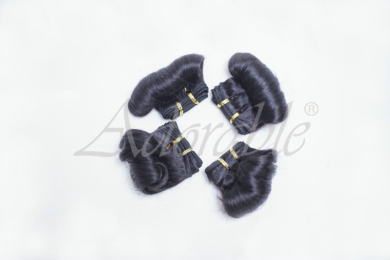 100% human hair factory price virgin indian afro jerry curl short human hair weft,afro b kinky natural hair weave with package 4