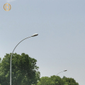 Tiang lampu jalanan baja tubular galvanis 6m untuk LED dengan lengan tunggal atau lengan ganda