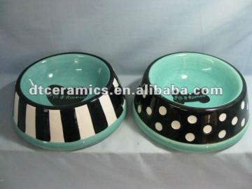 Ceramic pet bowl with little paw