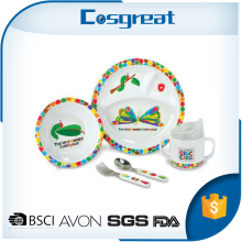 children use safe plastic dinner bowl plate cup , melamine kids