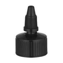 24mm & 28mm Plastic Nozzle Lid with Black/White Design - Twist Top Closure