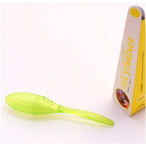 Plastic tea strainer steeper spoon