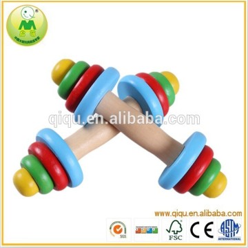 Colorful Wooden Dumbbell For Children and Women