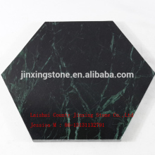 hexagonal green marble cheese and pastry board /marble paddle board /chopping board /chopping blocks